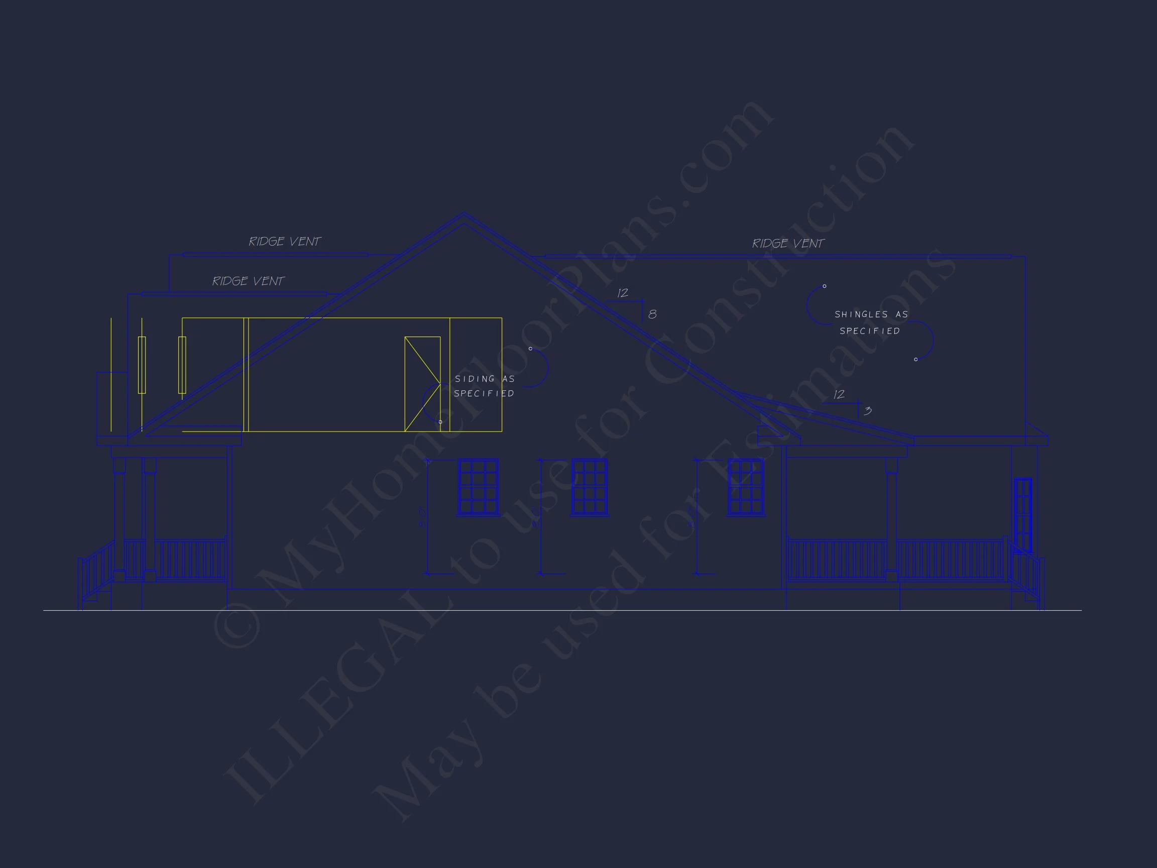 Craftsman house Floor Plan - CAD Blueprint for Modern Designs