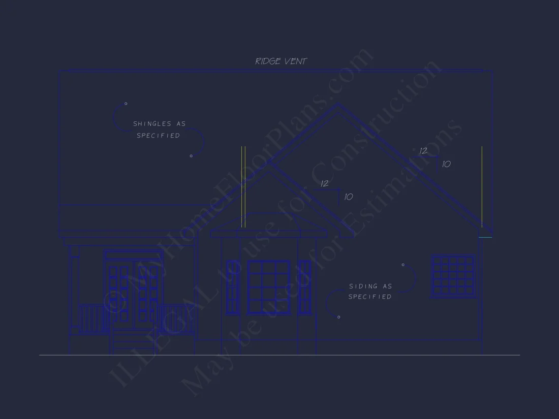 Craftsman house Floor Plan - CAD Blueprint for Modern Designs