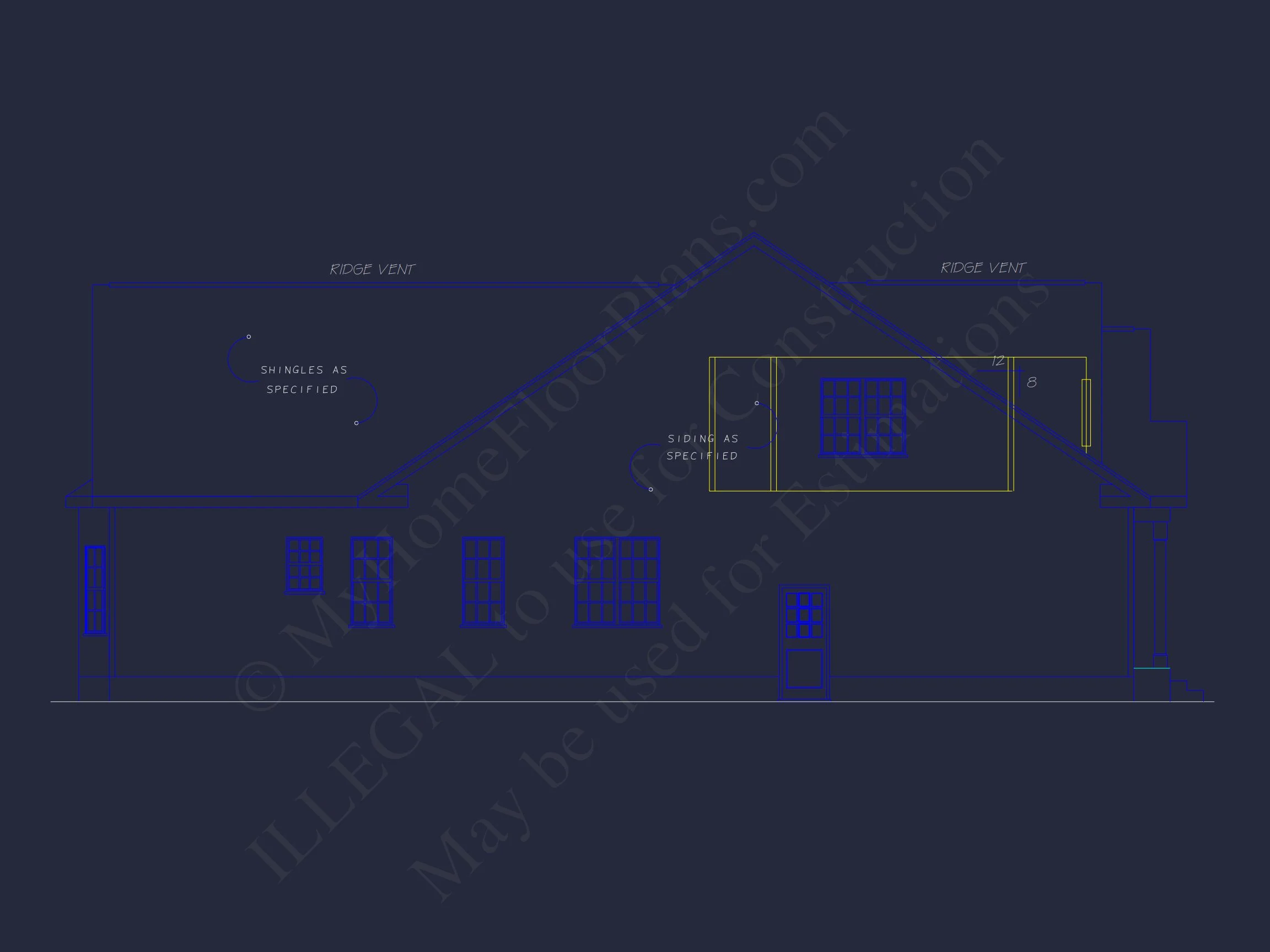 Craftsman house Floor Plan - CAD Blueprint for Modern Designs