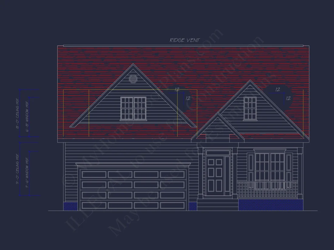 Craftsman house Floor Plan - CAD Blueprint for Modern Designs