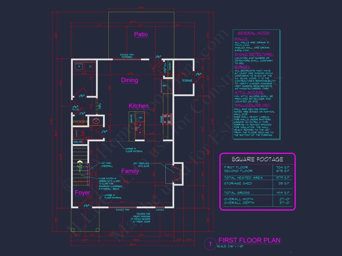 Modern 2-Story house Plan with Side Garage