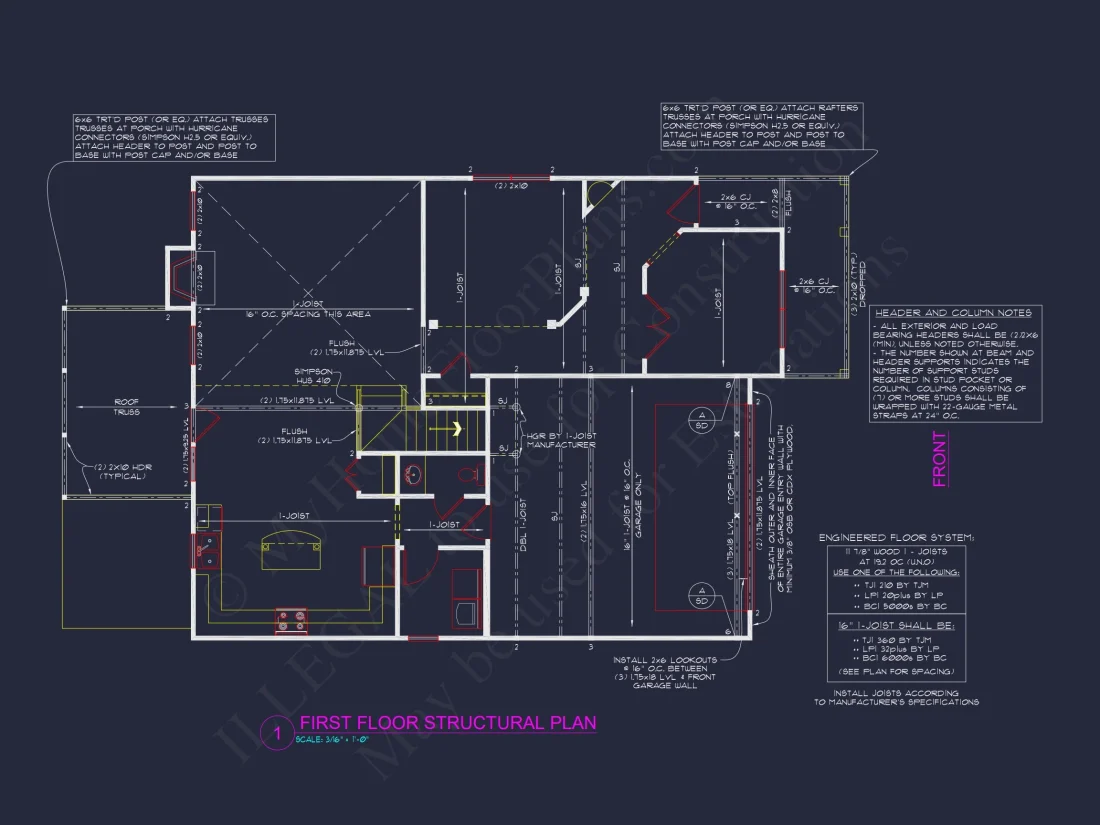 2-Story Craftsman house Plan with 4 Bedrooms and Open Floor Plan