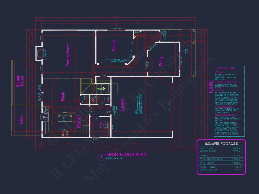 2-Story Craftsman house Plan with 4 Bedrooms and Open Floor Plan