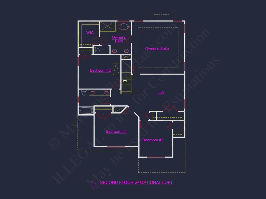 2-Story Craftsman house Plan with 4 Bedrooms and Open Floor Plan