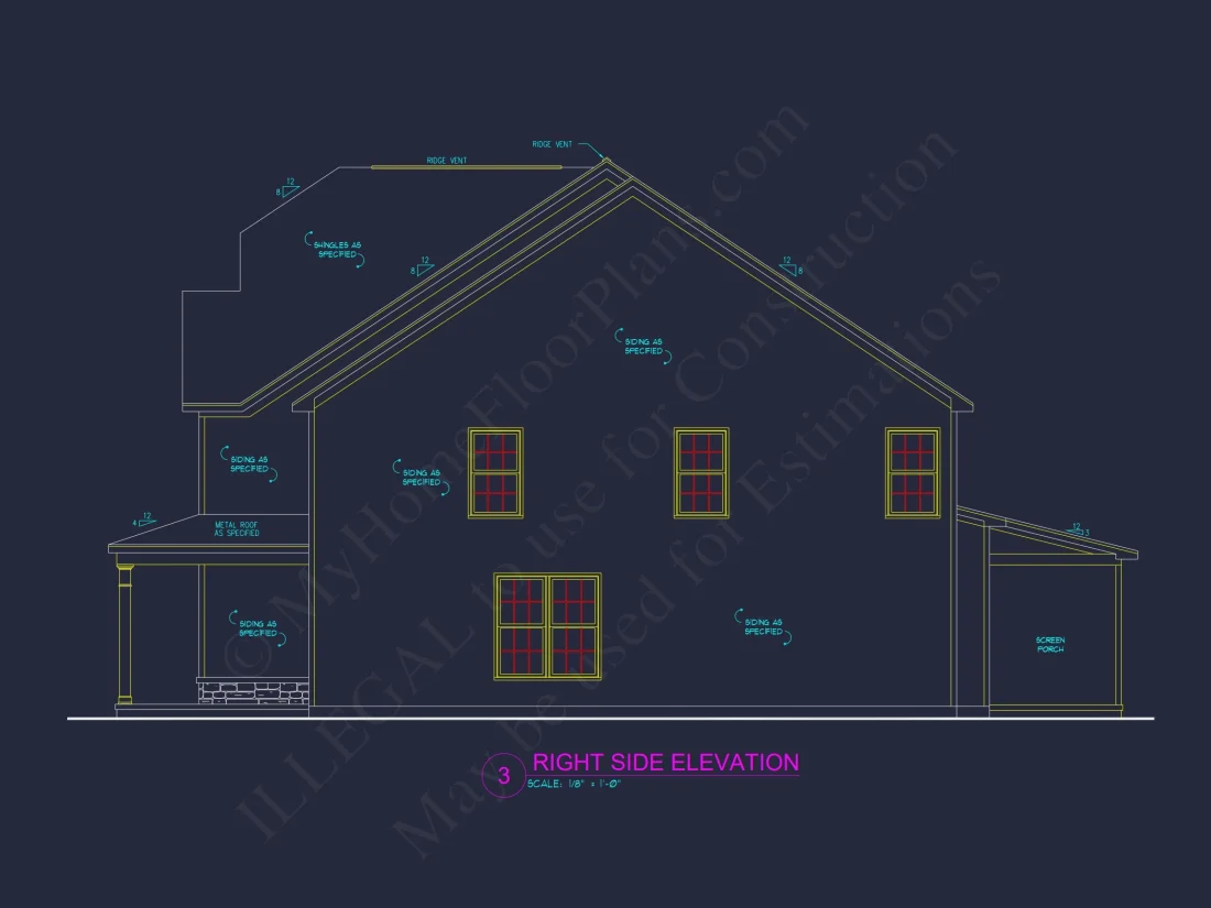 2-Story Craftsman house Plan with 4 Bedrooms and Open Floor Plan