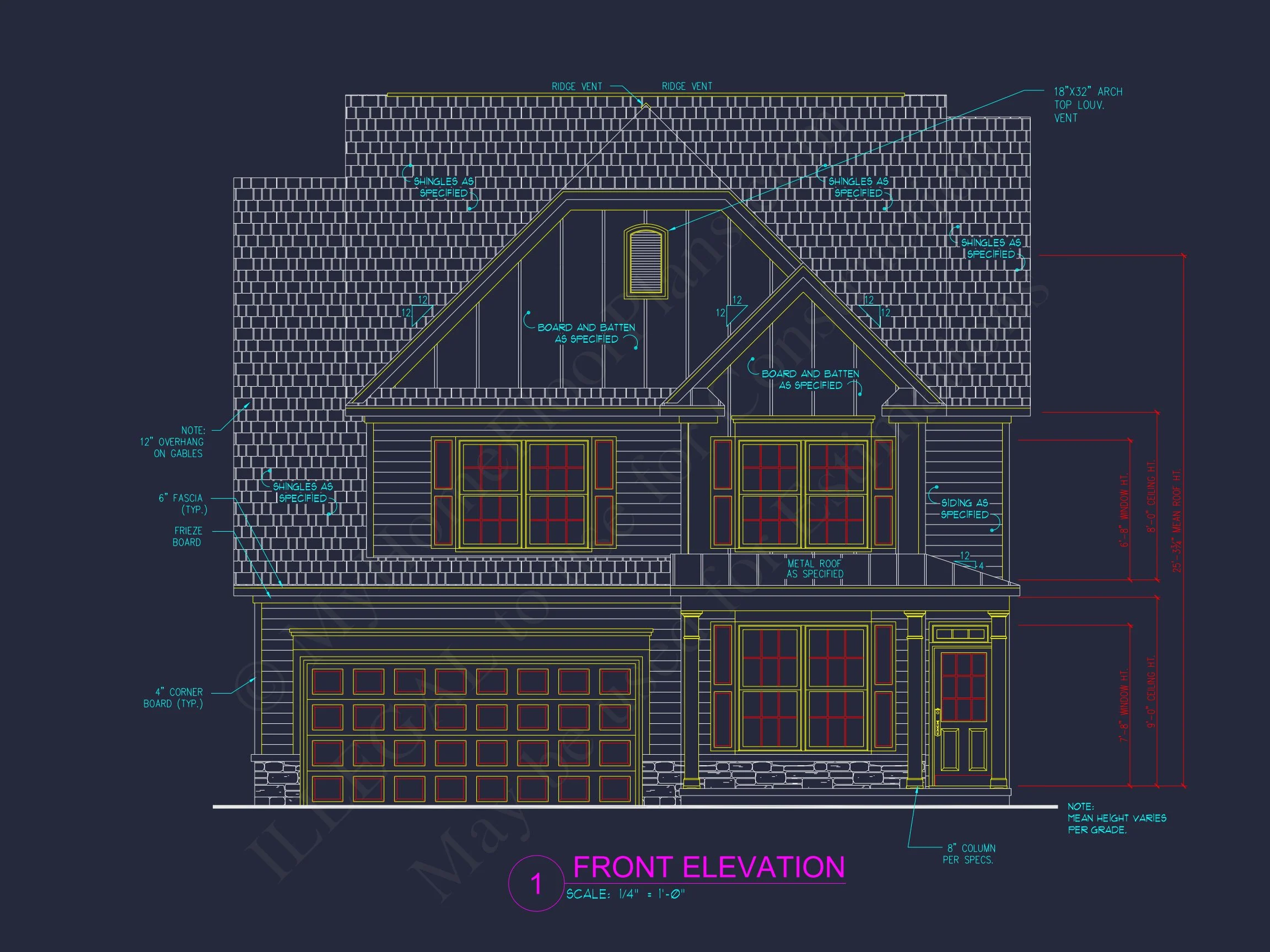 9-1651 HOUSE PLAN -Traditional Craftsman Home Plan - 3-Bed, 2.5-Bath, 2,000 SF 4 2-Story Craftsman house Plan with 4 Bedrooms and Open Floor Plan