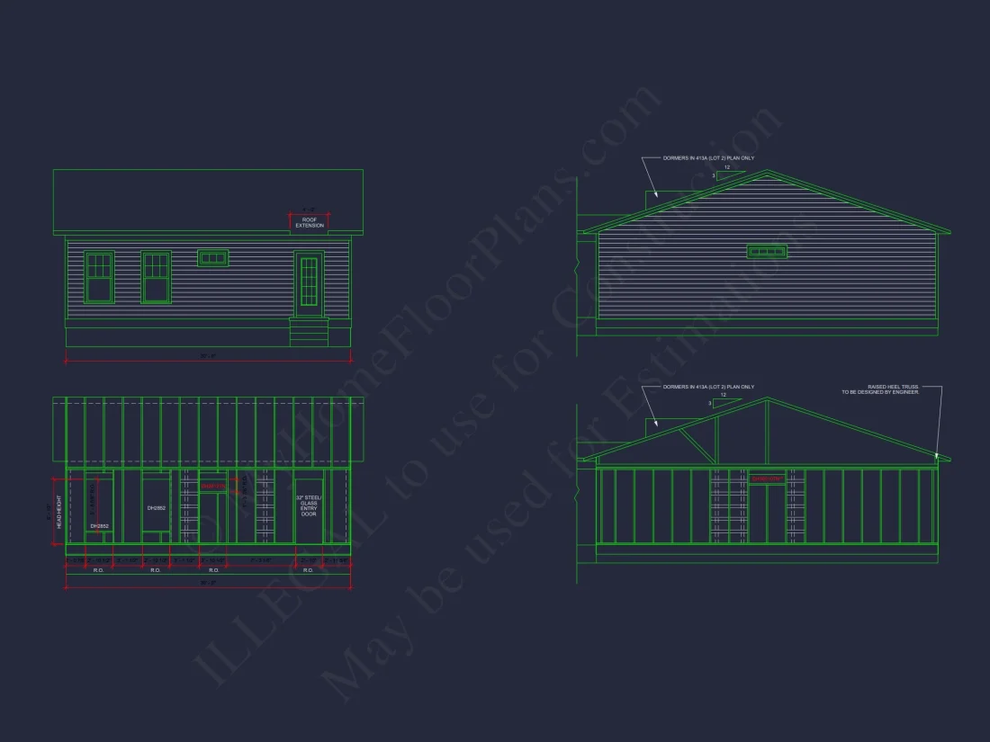 Modern Craftsman house Plan with 2 Bedrooms and Floor Plan