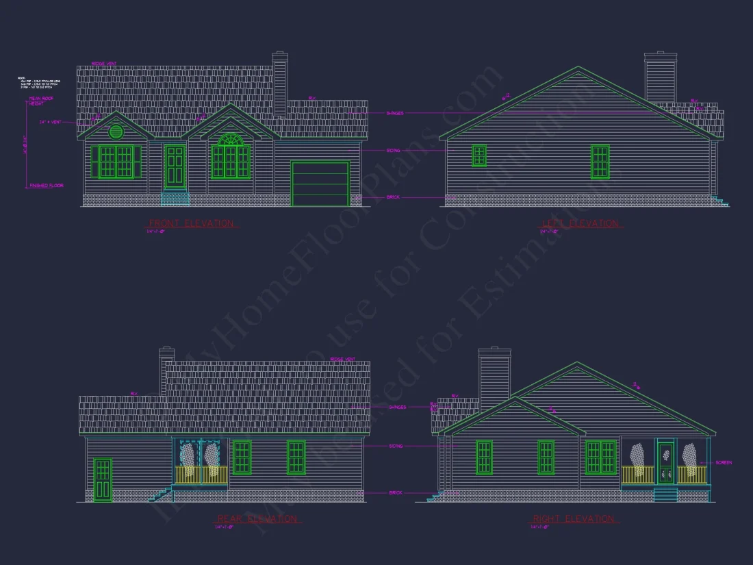 Charming 1-Story house Plan with 3 Bedrooms and 1-Car Garage