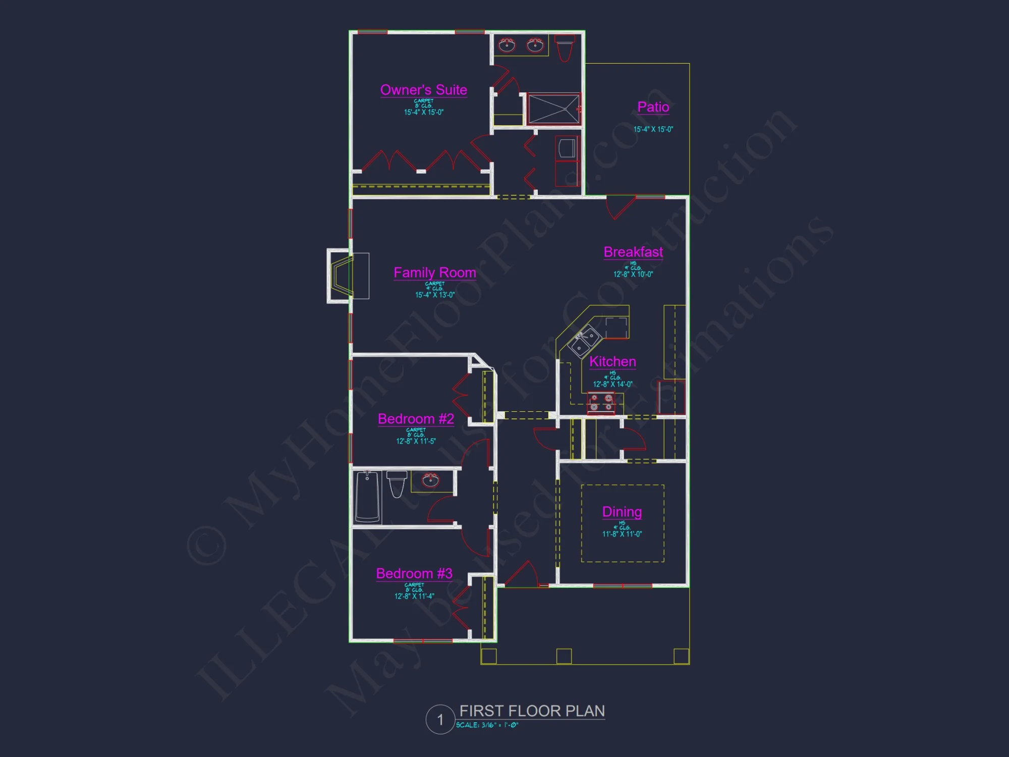 house floor plan blueprint: CAD architecture designs