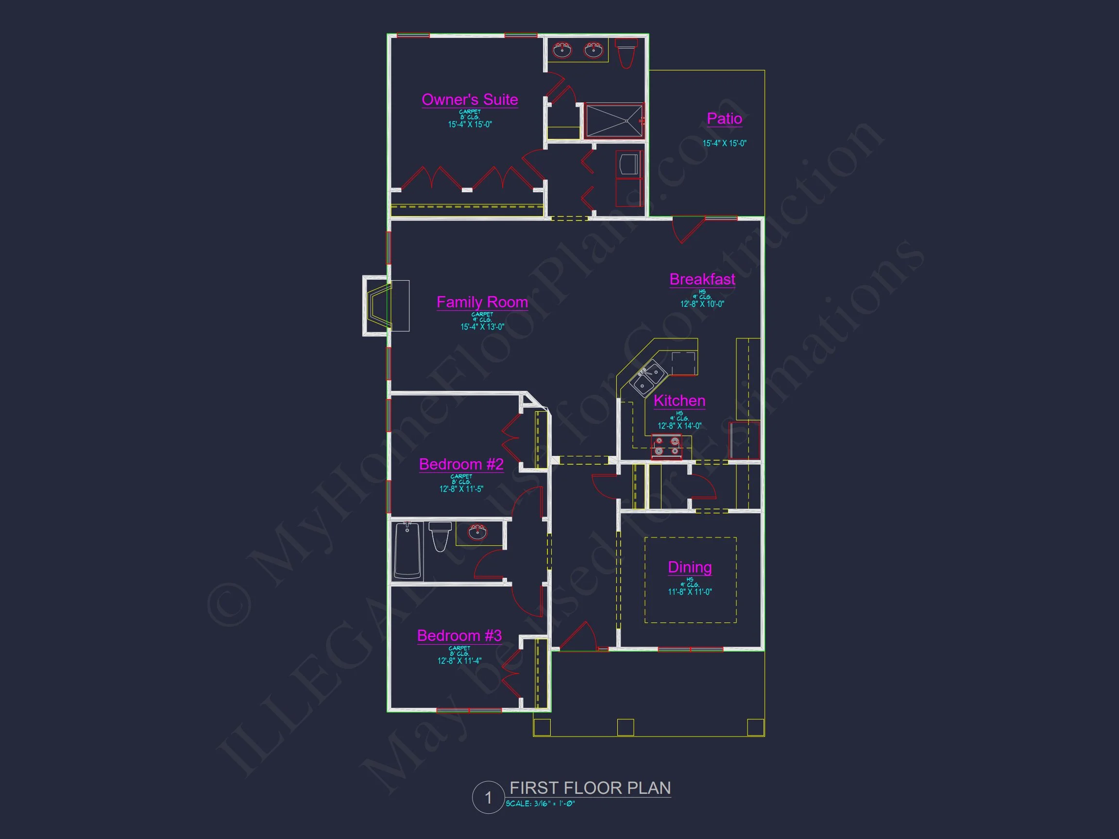 house floor plan blueprint: CAD architecture designs