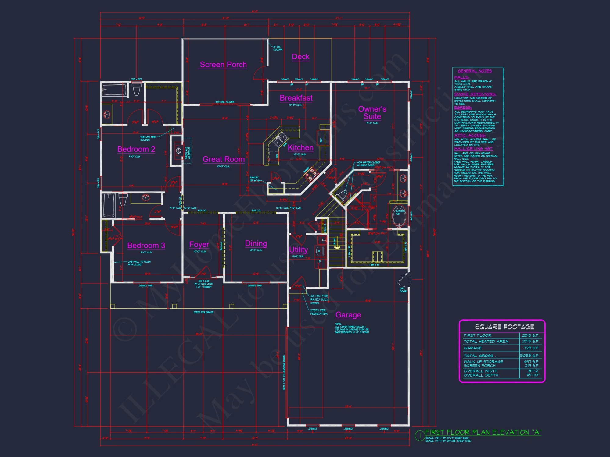 Craftsman house plan floor plan blueprint CAD designs
