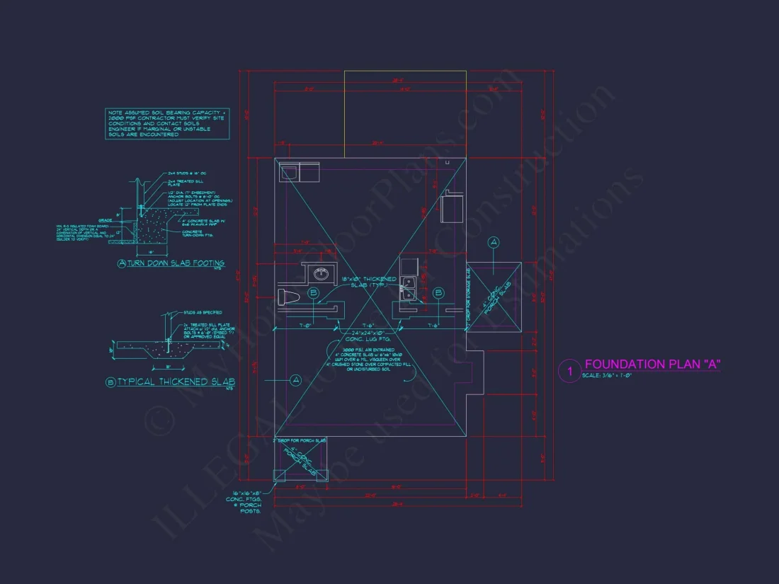 Modern 2-Story house Plan with Open Floor Plan - 3 Beds, 2 Baths, & Garage