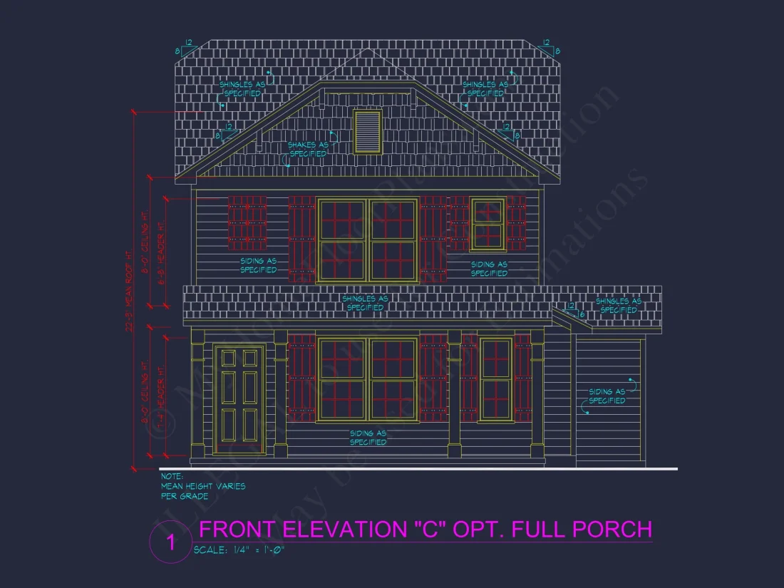 Modern 2-Story house Plan with Open Floor Plan - 3 Beds, 2 Baths, & Garage
