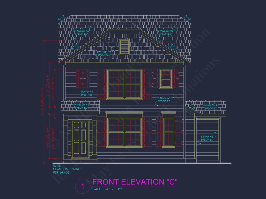 Modern 2-Story house Plan with Open Floor Plan - 3 Beds, 2 Baths, & Garage