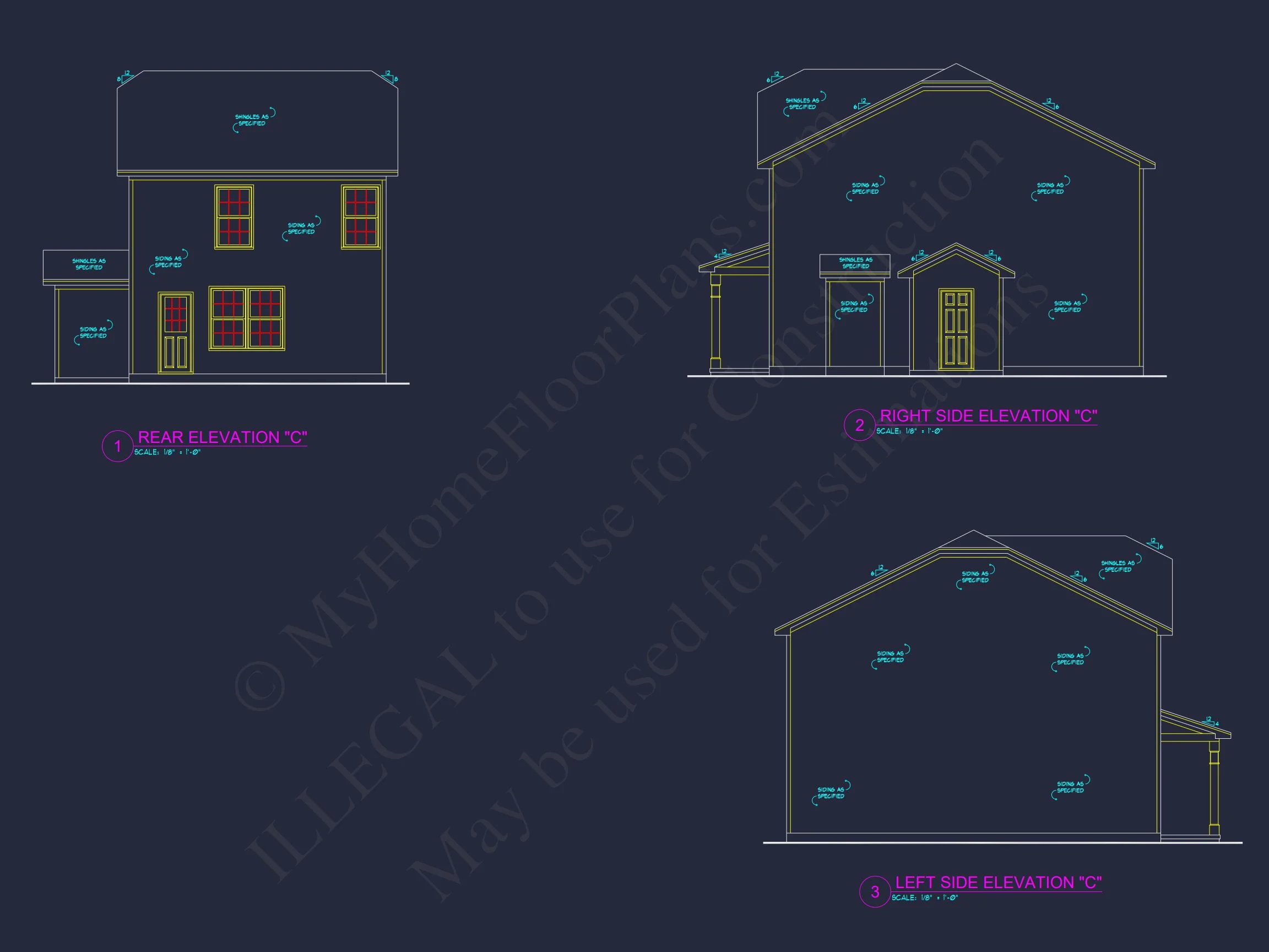 Modern 2-Story house Plan with Open Floor Plan - 3 Beds, 2 Baths, & Garage