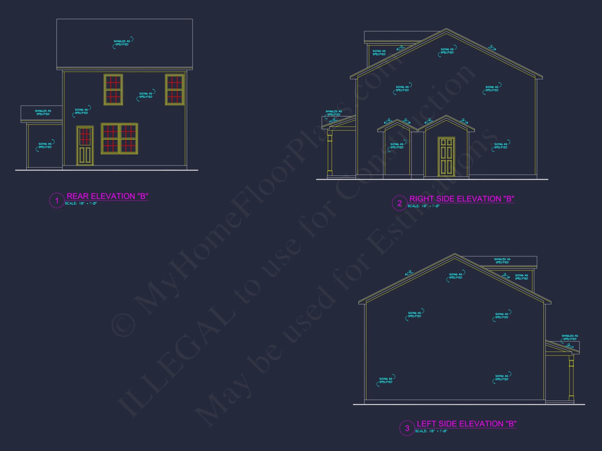 Modern 2-Story house Plan with Open Floor Plan - 3 Beds, 2 Baths, & Garage