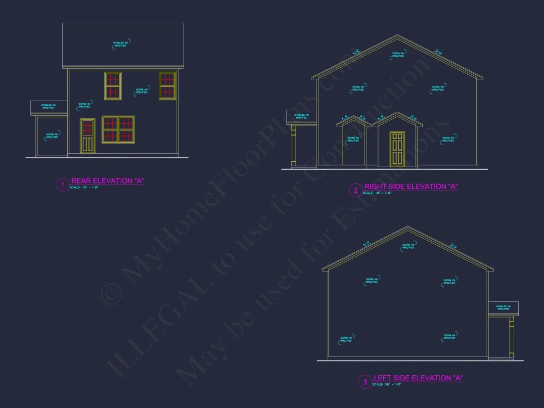 Modern 2-Story house Plan with Open Floor Plan - 3 Beds, 2 Baths, & Garage