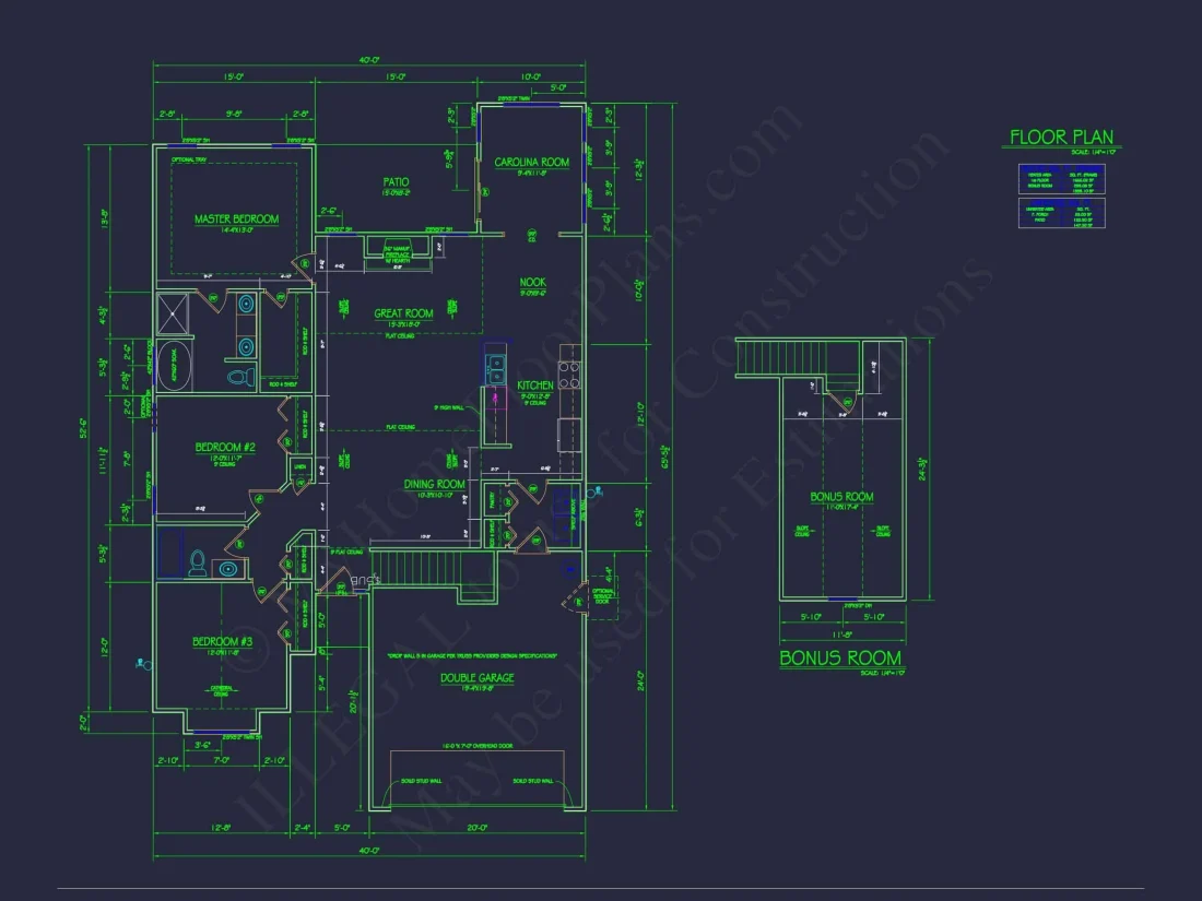Modern Craftsman house Plan with 2 Floors & 3 Bedrooms