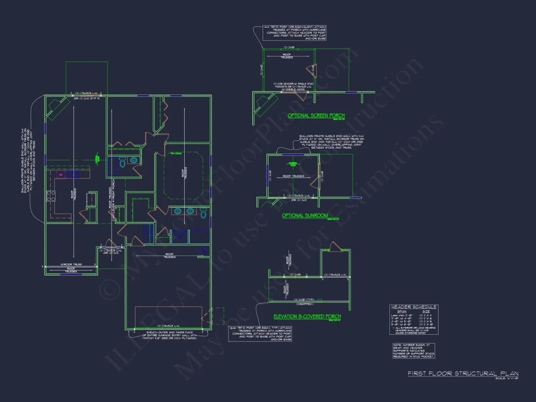 Traditional Ranch house Plan with CAD Blueprint Designs