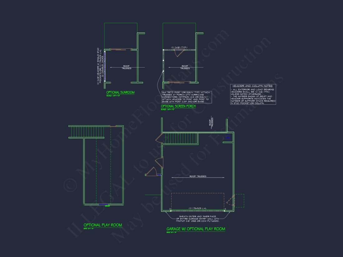 Craftsman house Plan with Open Floor CAD Designs and Features
