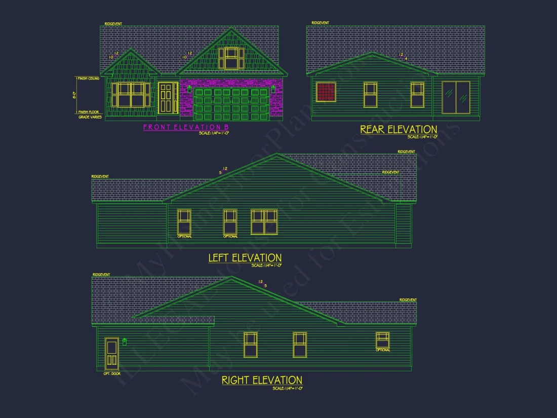 Craftsman house Plan with Open Floor CAD Designs and Features