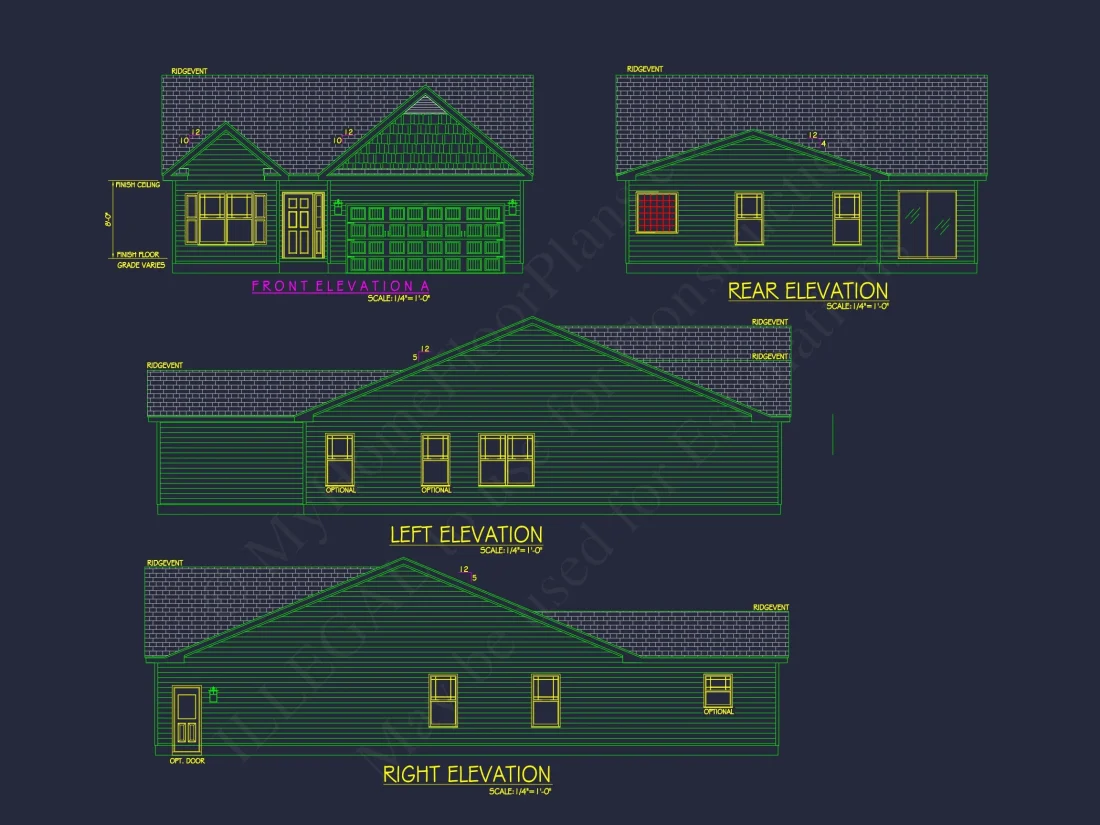 Craftsman house Plan with Open Floor CAD Designs and Features
