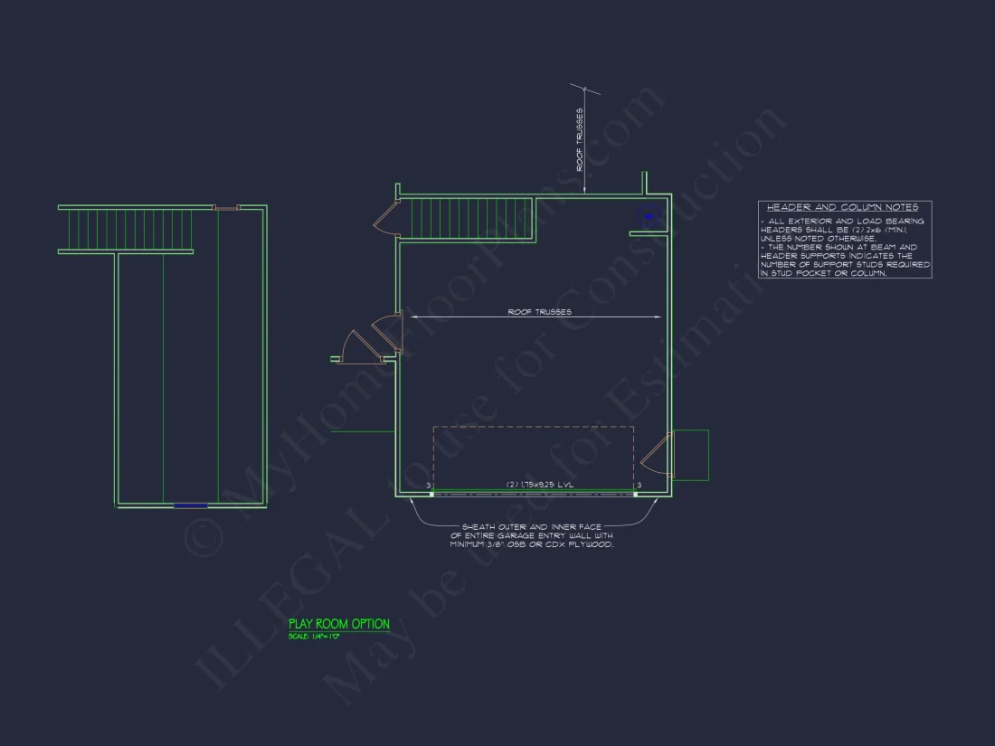 Craftsman house Plan with Open Floor Layout & CAD Designs
