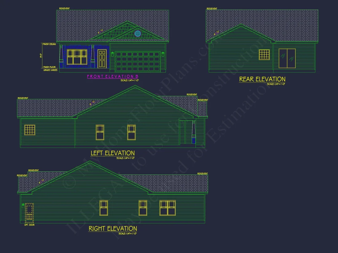 Craftsman house Plan with Open Floor Layout & CAD Designs