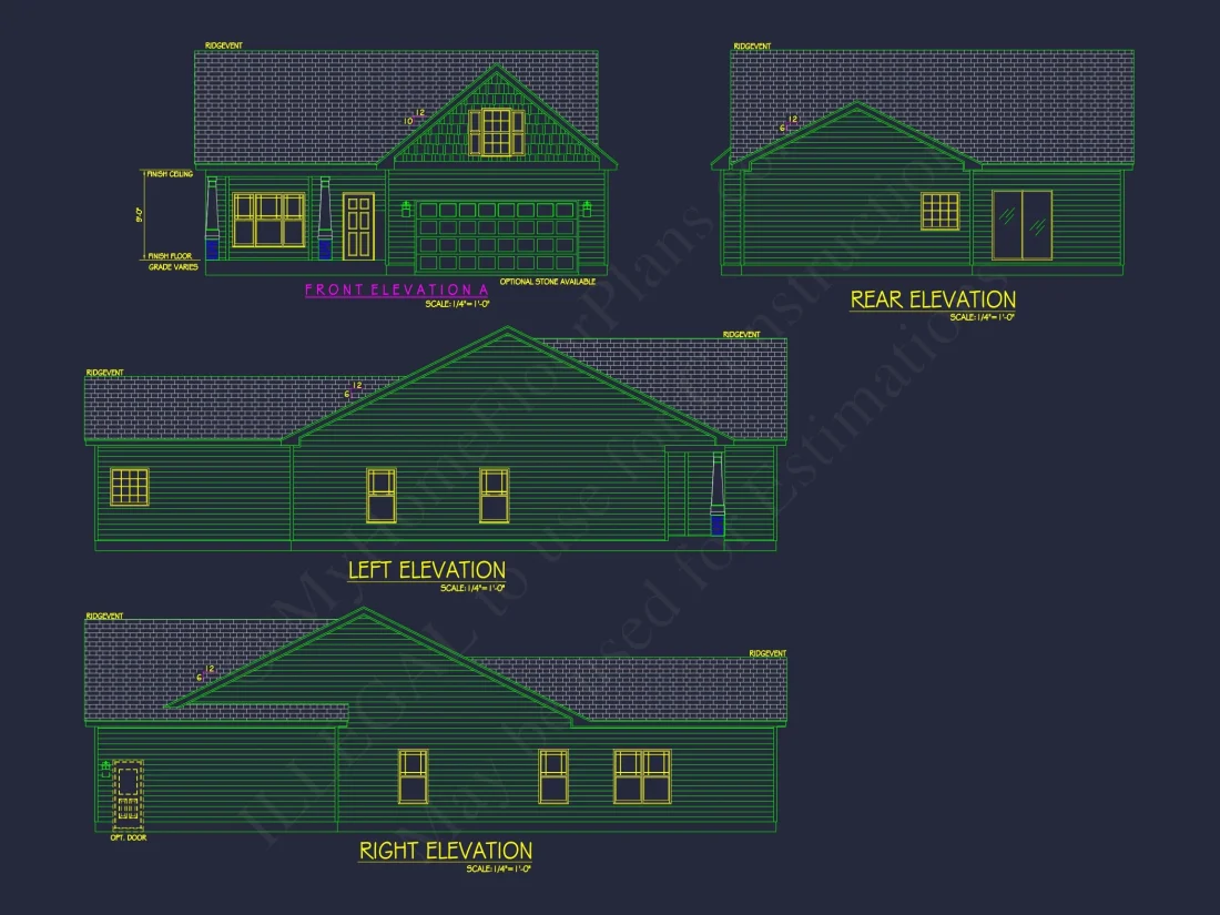Craftsman house Plan with Open Floor Layout & CAD Designs