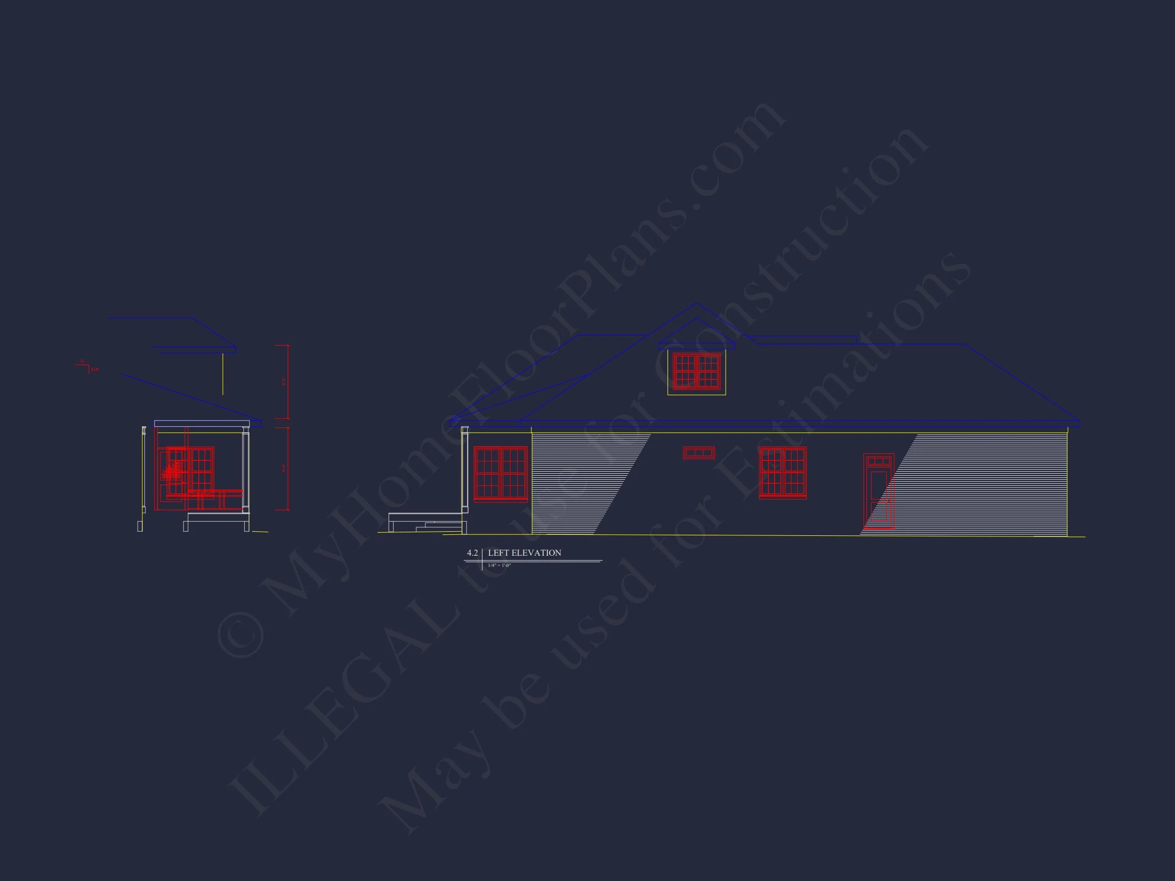 Craftsman house Floor Plan: 1, 943 Sq Ft with CAD Designs