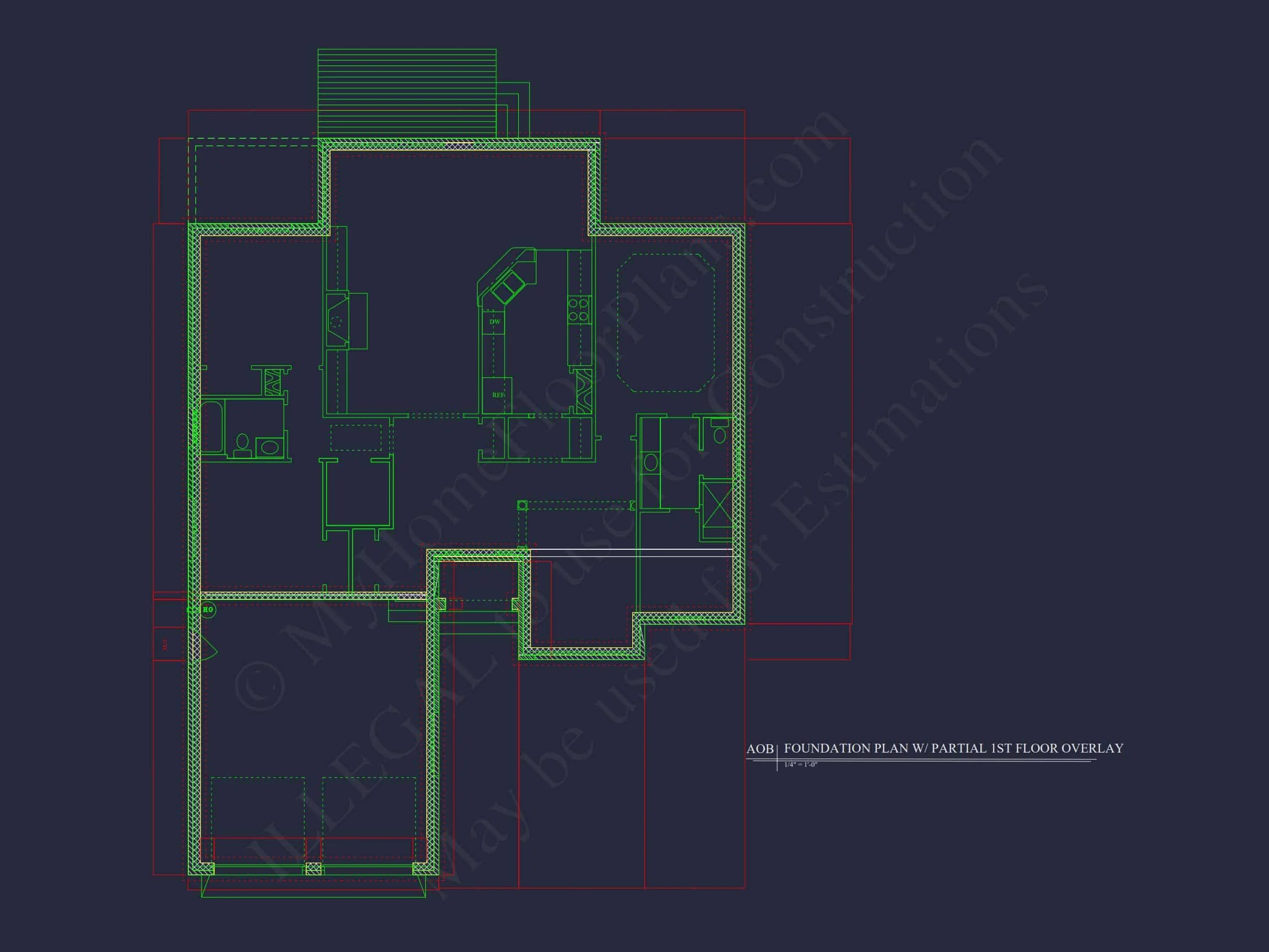 Craftsman house Floor Plan: 1, 943 Sq Ft with CAD Designs