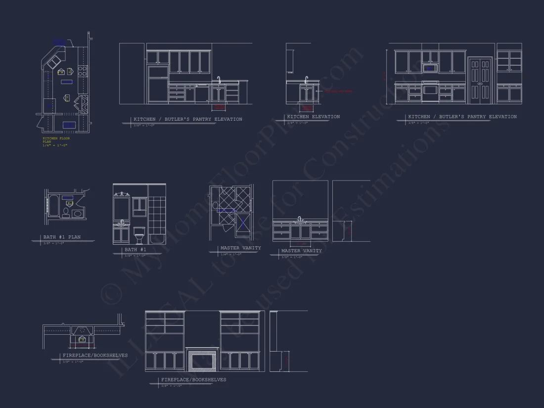 Craftsman house Floor Plan: 1, 943 Sq Ft with CAD Designs