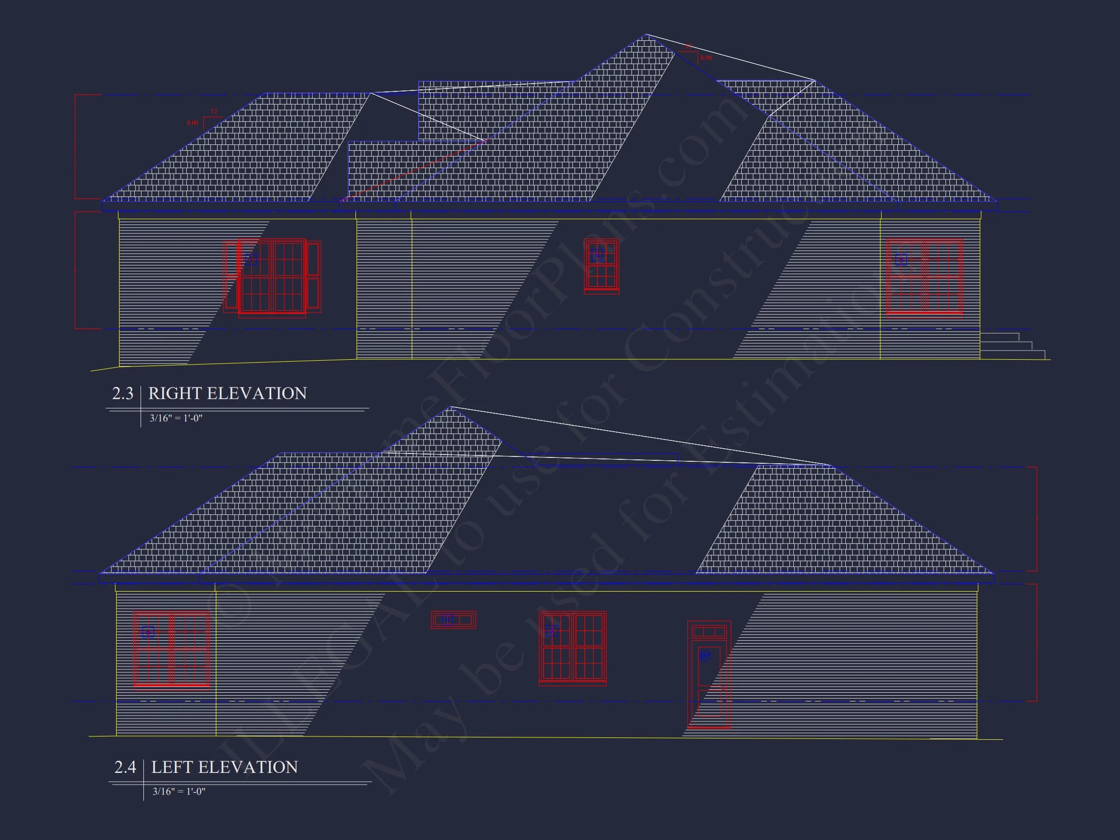 Craftsman house Floor Plan: 1, 943 Sq Ft with CAD Designs