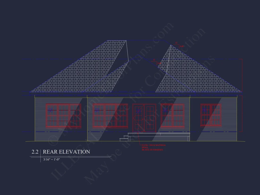 Craftsman house Floor Plan: 1, 943 Sq Ft with CAD Designs