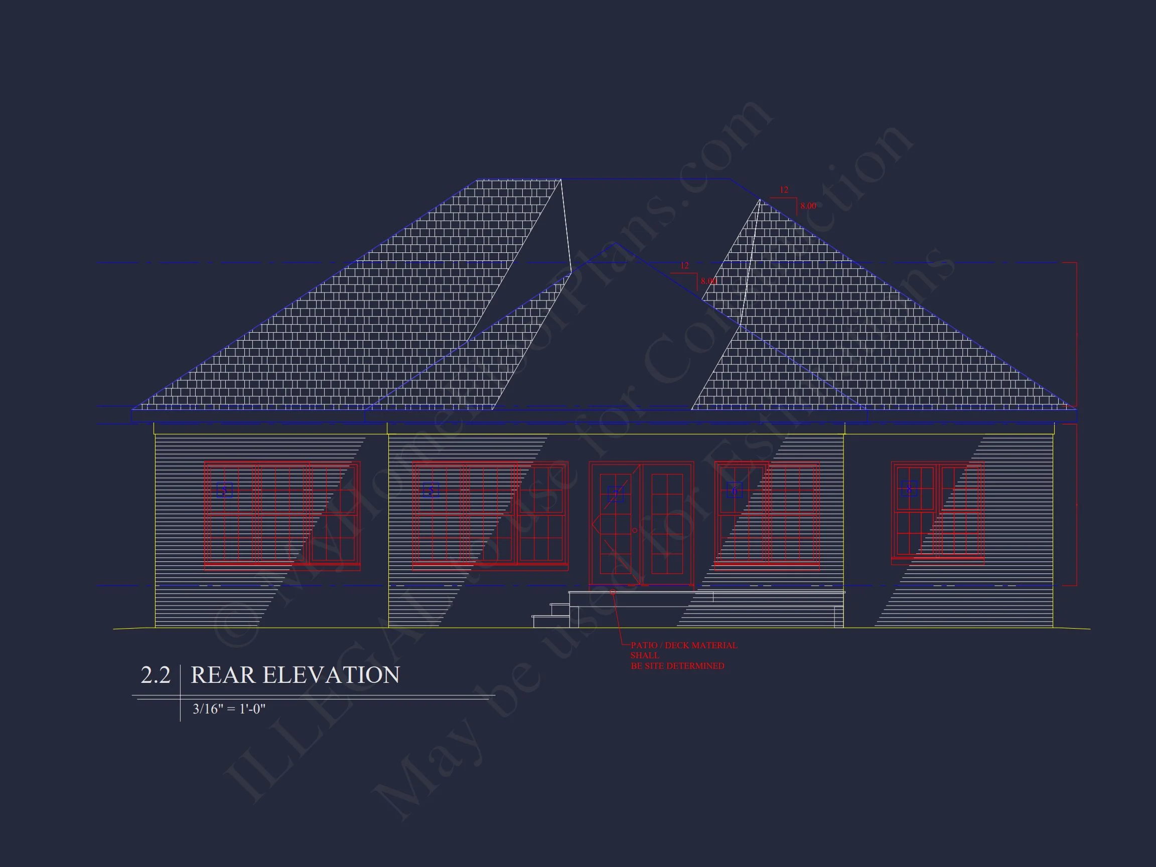 Craftsman house Floor Plan: 1, 943 Sq Ft with CAD Designs
