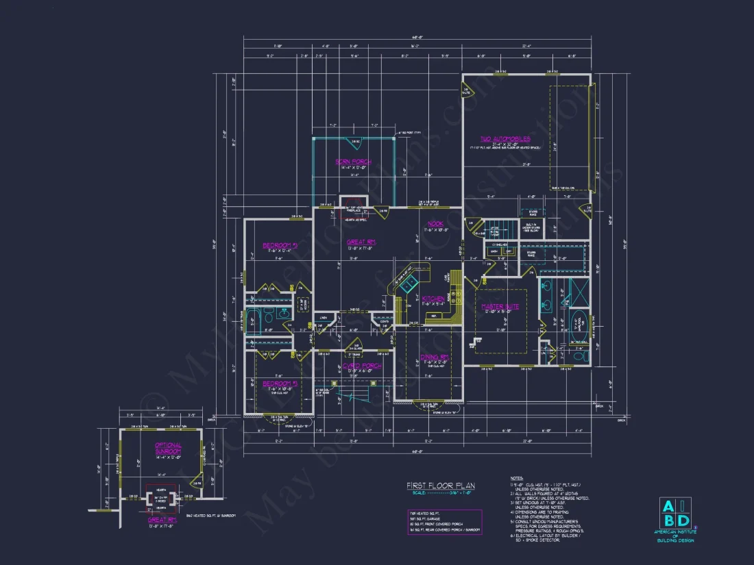 Stunning 2-Story house Plan with CAD Blueprint & Designs