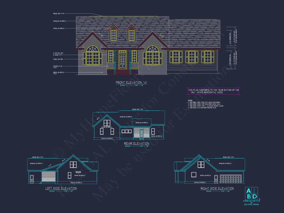 Stunning 2-Story house Plan with CAD Blueprint & Designs