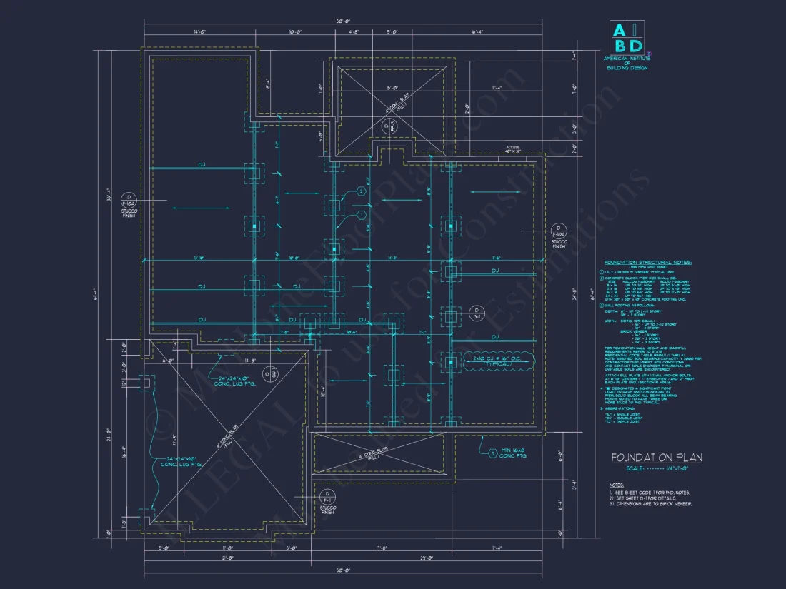 Modern Craftsman house Plan with 2 Floors & 3 Bedrooms