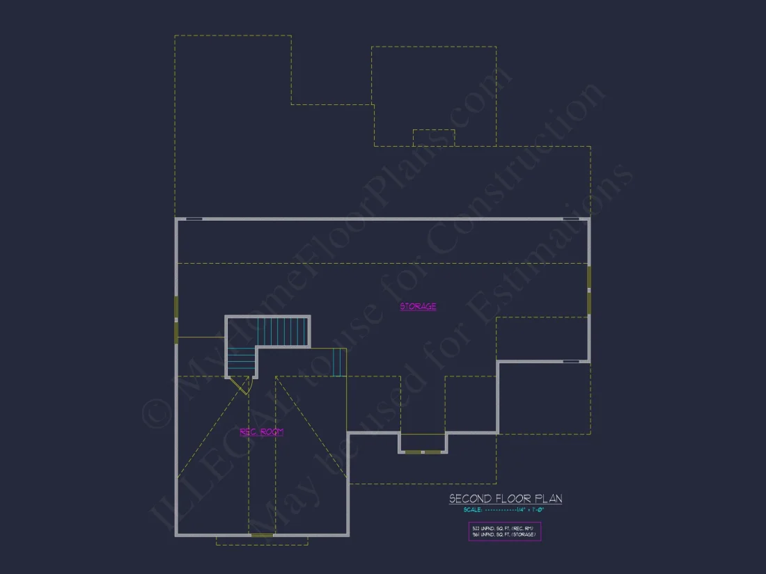 Modern Craftsman house Plan with 2 Floors & 3 Bedrooms