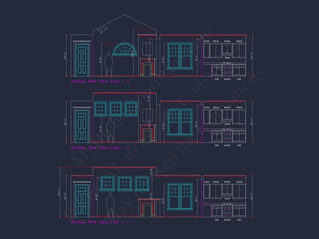 Stylish 2-Bedroom Townhome Blueprint - 2-Story CAD Design