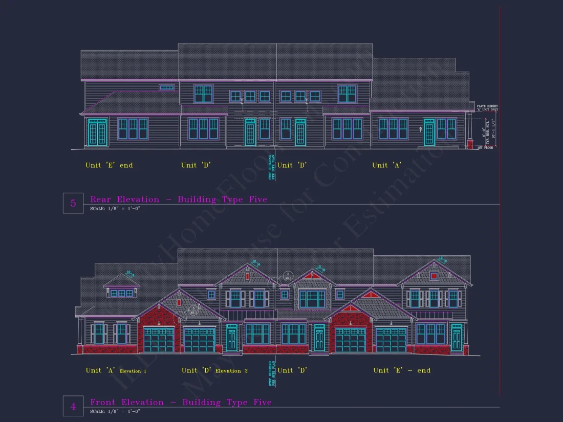 Stylish 2-Bedroom Townhome Blueprint - 2-Story CAD Design