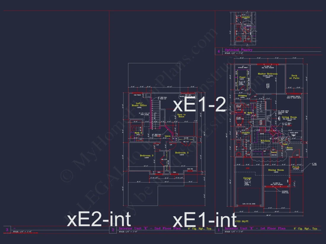 Stylish 3-Bedroom Townhome Plan with CAD and Blueprints