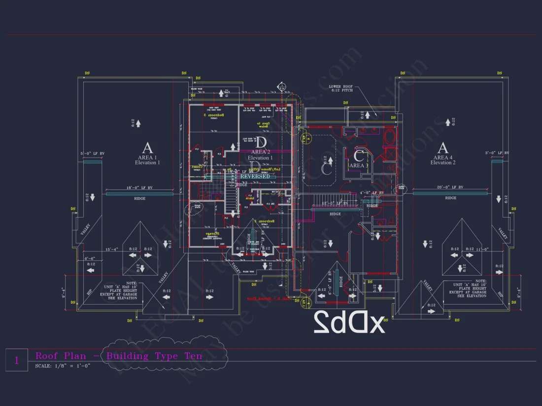 Stylish 3-Bedroom Townhome Plan with CAD and Blueprints