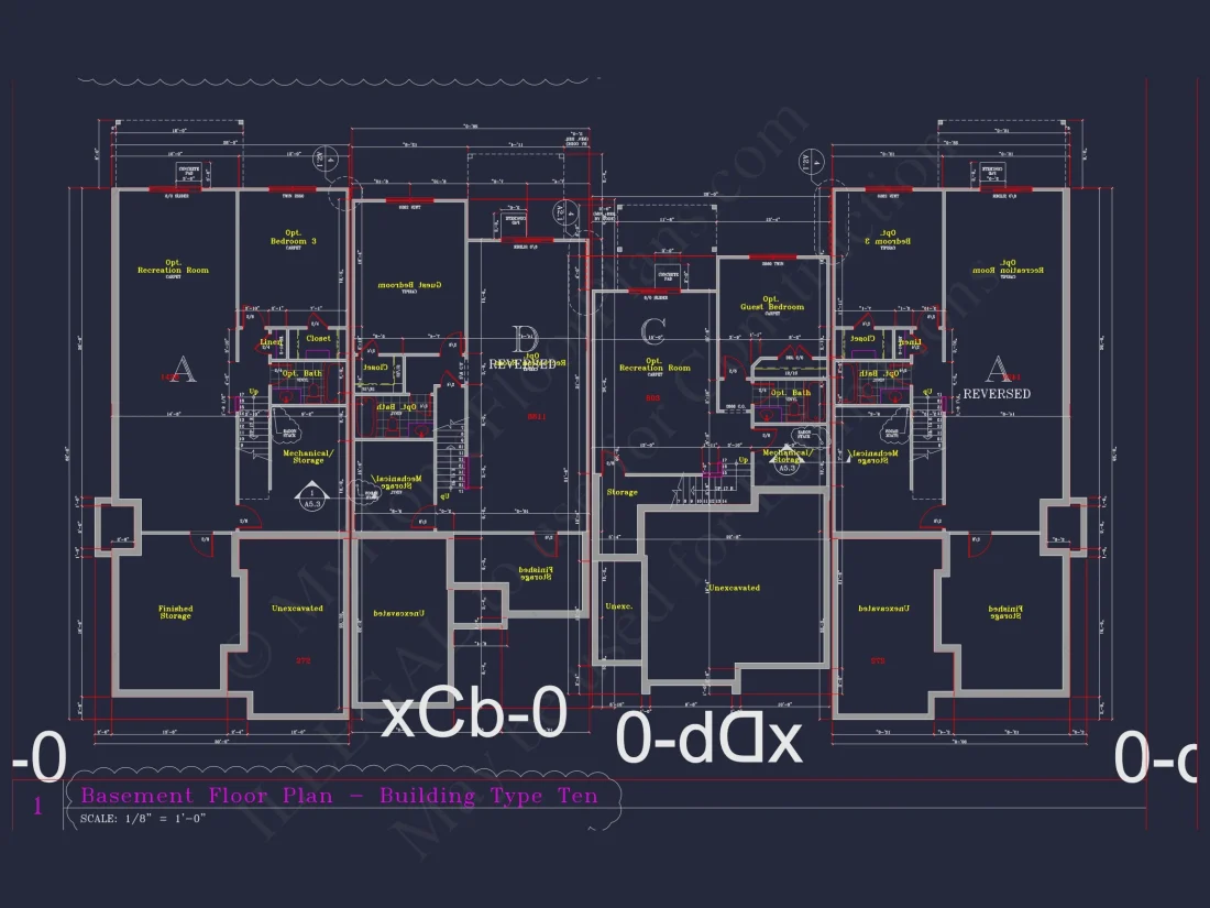 Stylish 3-Bedroom Townhome Plan with CAD and Blueprints