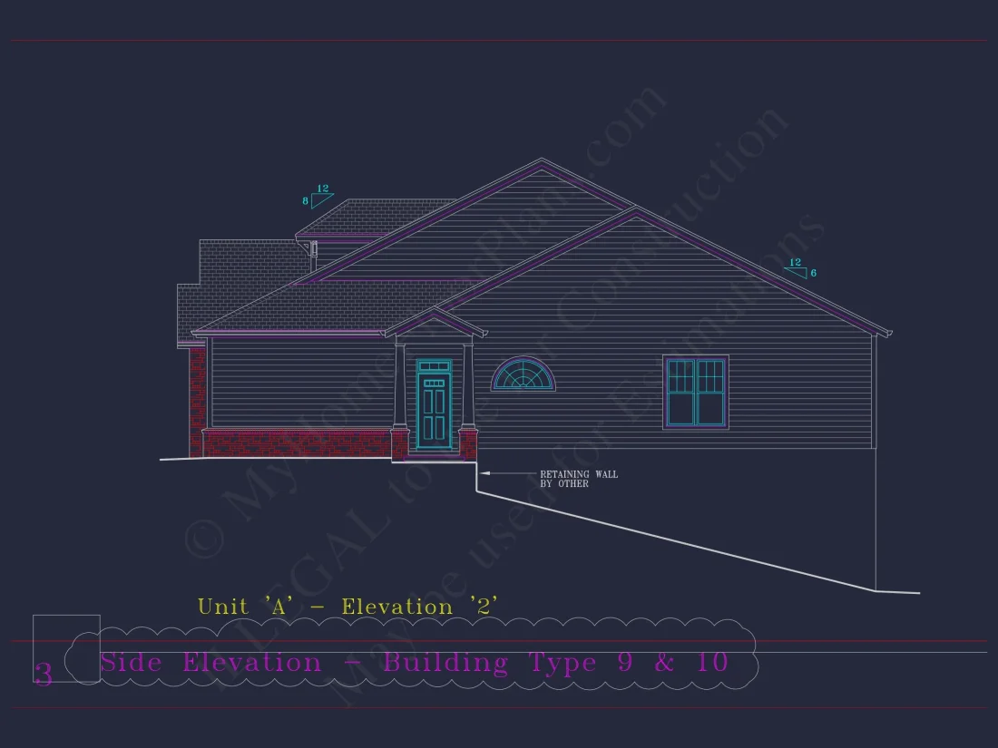 Stylish 3-Bedroom Townhome Plan with CAD and Blueprints