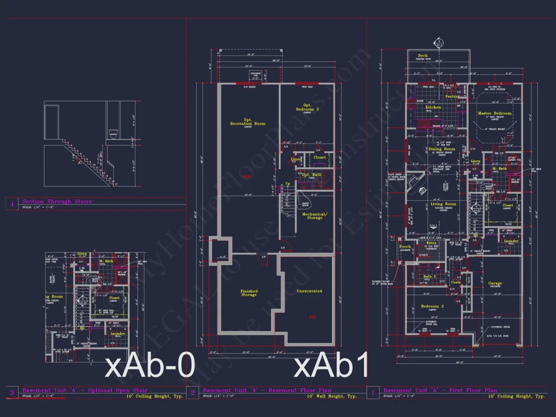 6-Unit Townhome Floor Plan: Detailed CAD Blueprint for Stunning Architecture Designs