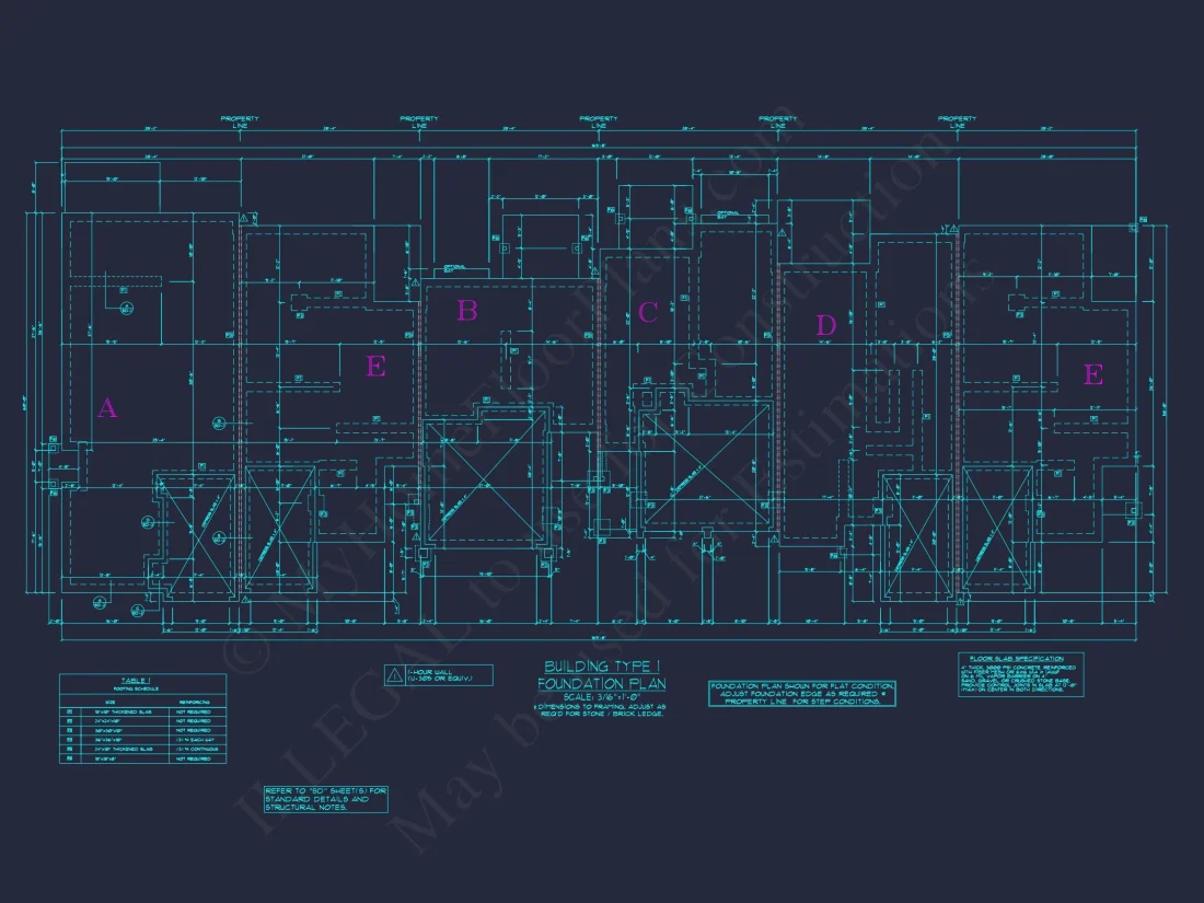 6-Unit Townhome Floor Plan: Detailed CAD Blueprint for Stunning Architecture Designs
