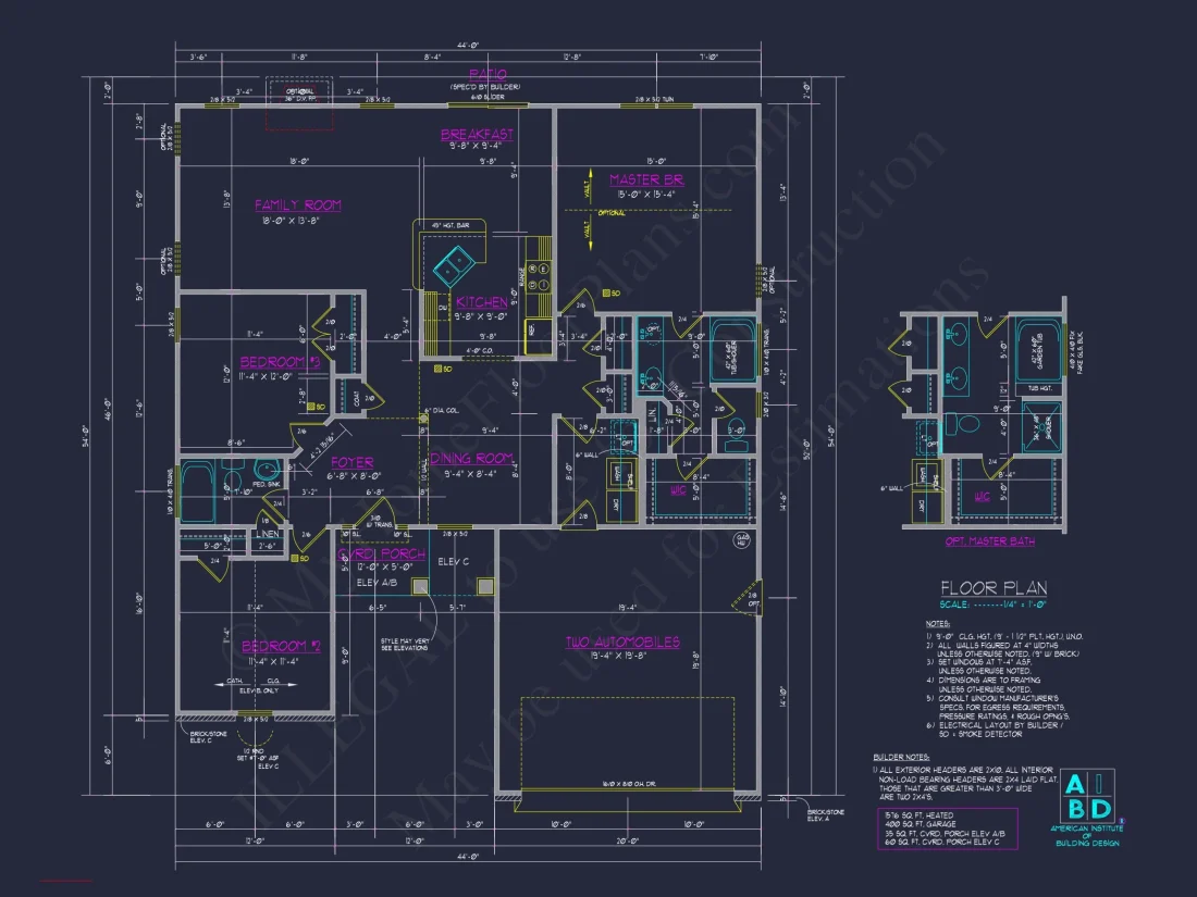 Modern Ranch house Plan with Spacious Layout and 3 Bedrooms