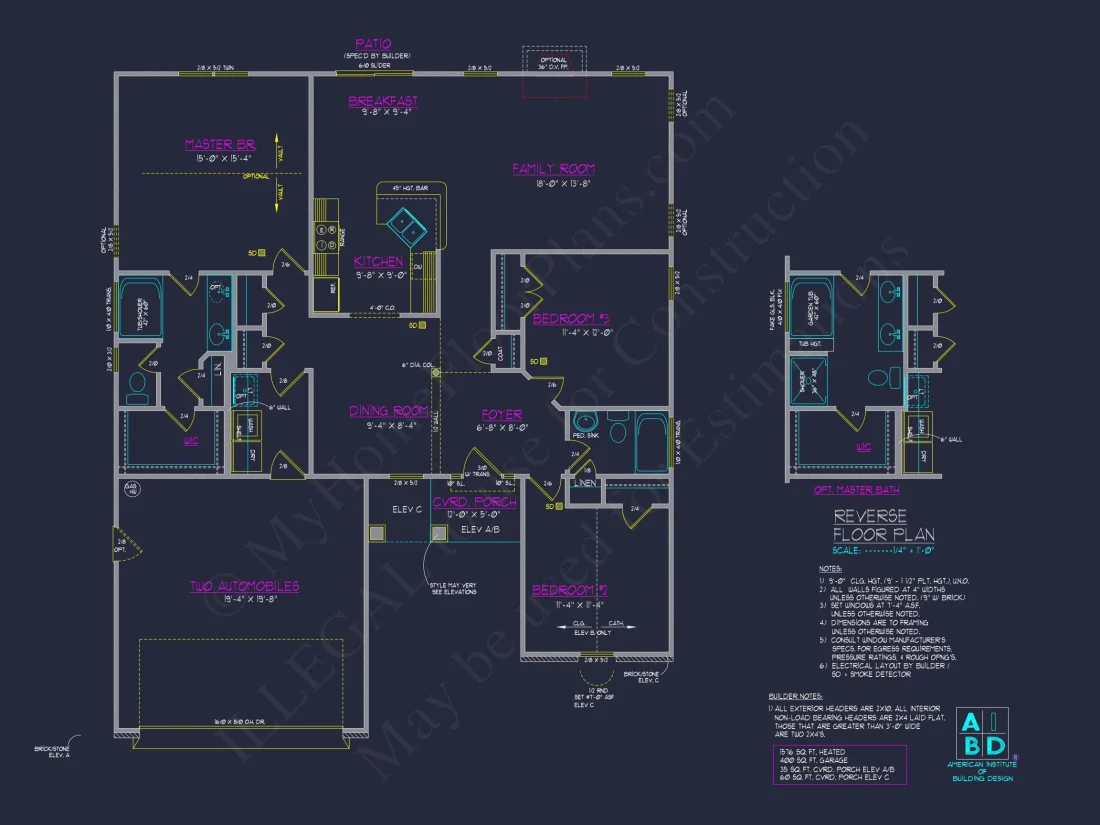 Modern Ranch house Plan with Spacious Layout and 3 Bedrooms