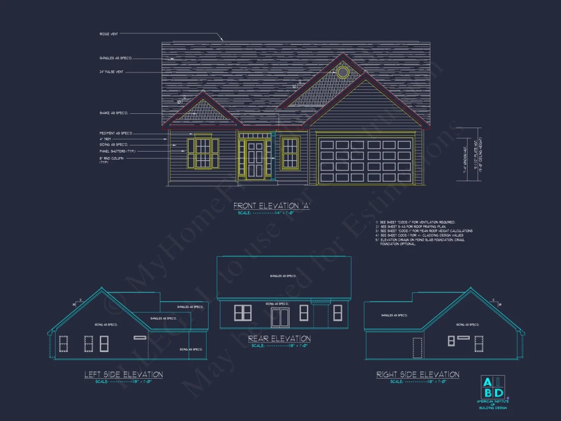 Modern Ranch house Plan with Spacious Layout and 3 Bedrooms